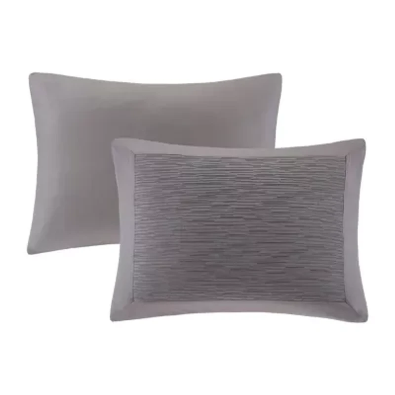 N Natori Hanae Cotton Blend Yarn Dyed 3 Piece Comforter Set