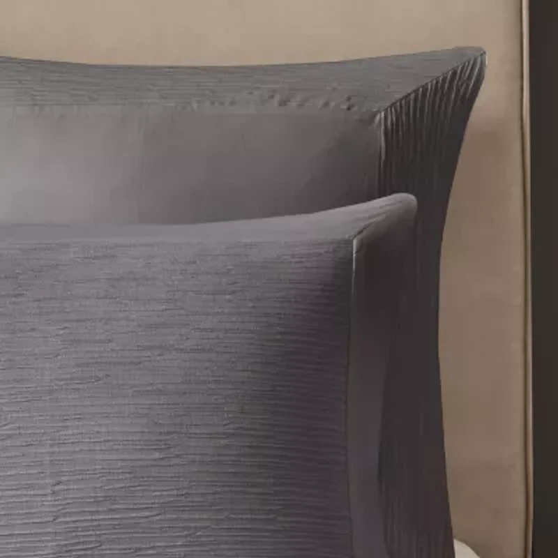 N Natori Hanae Cotton Blend Yarn Dyed 3 Piece Comforter Set