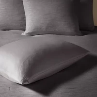 N Natori Hanae Cotton Blend Yarn Dyed 3 Piece Comforter Set