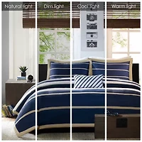 Intelligent Design Garrett Striped Comforter Set with decorative pillow