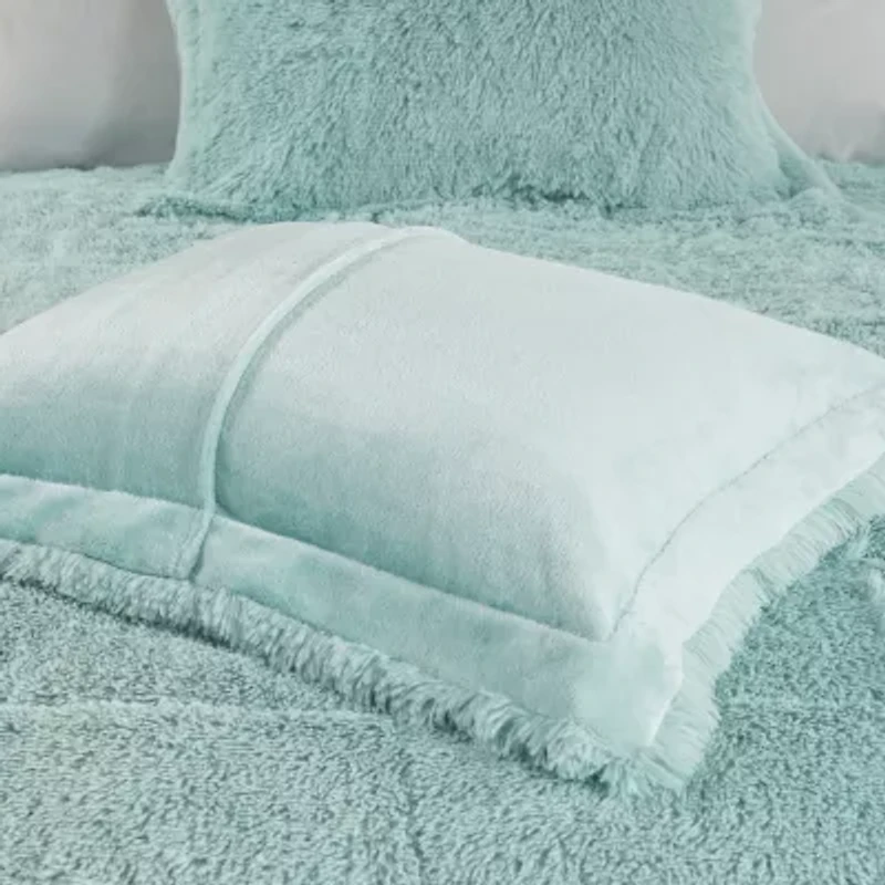 Intelligent Design Leena Shaggy Faux Fur Comforter Mini Set