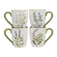 Certified International Fresh Herbs 4-pc. Coffee Mug