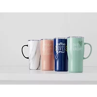 Cambridge 20oz White Marble Travel Tumbler