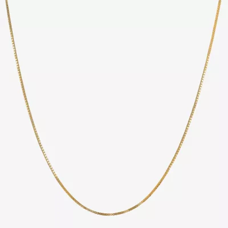 Made in Italy Womens 14K Gold 20 Inch Box Chain Necklace