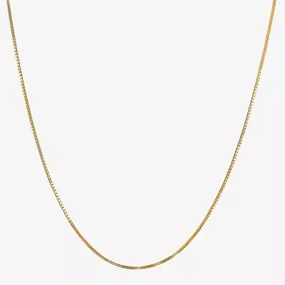 Made in Italy Womens 14K Gold 20 Inch Box Chain Necklace