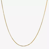 Made in Italy Womens 14K Gold 20 Inch Box Chain Necklace