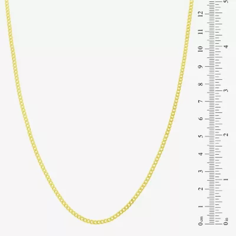 Unisex Adult 14K Gold 18 Inch Curb Chain Necklace