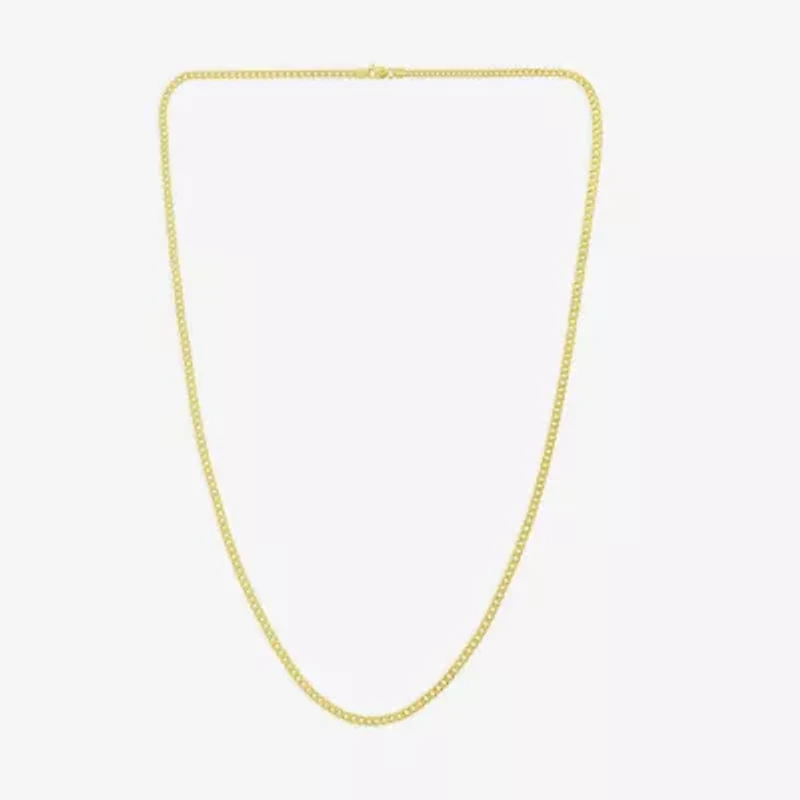 Unisex Adult 14K Gold 18 Inch Curb Chain Necklace