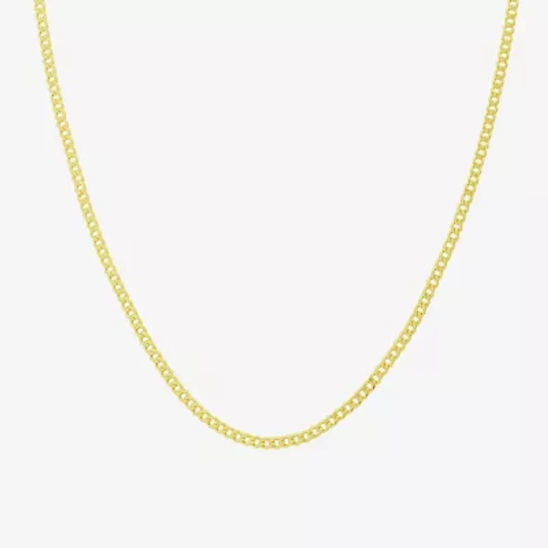 Unisex Adult 14K Gold 18 Inch Curb Chain Necklace