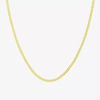 Unisex Adult 14K Gold 18 Inch Curb Chain Necklace