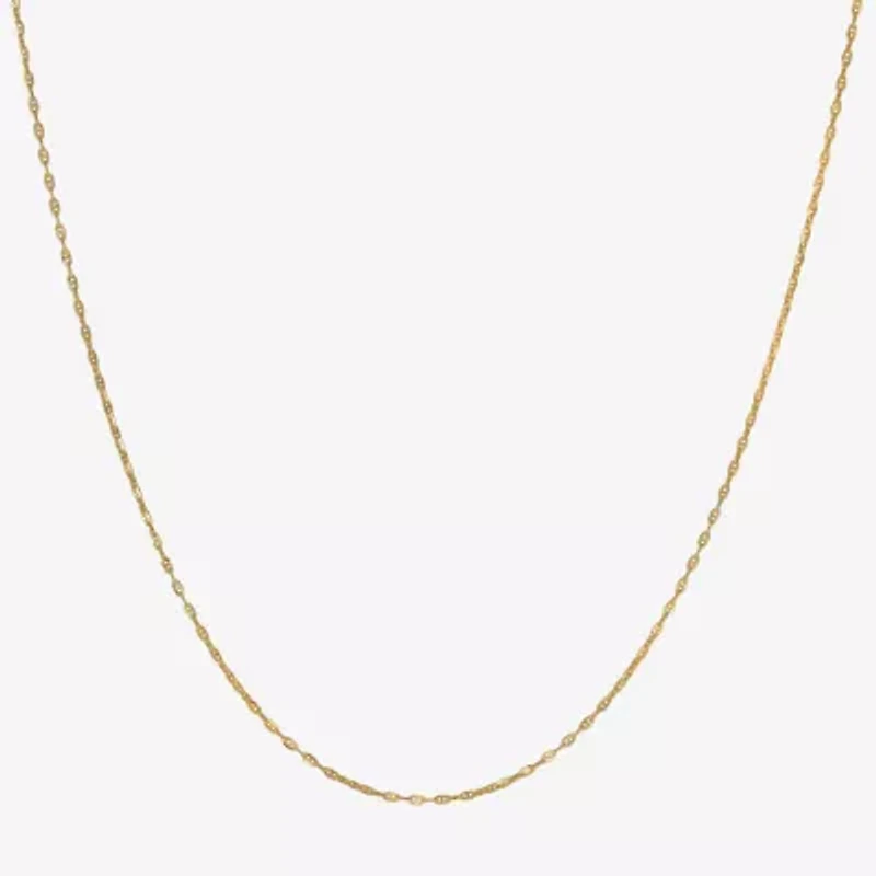 Womens 14K Gold 18 Inch Mariner Chain Necklace