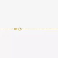 Womens White Mother Of Pearl 14K Gold Heart 17 Inch Pendant Necklace