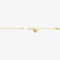 Womens 14K Gold 6 Inch Semisolid Link Id Bracelet