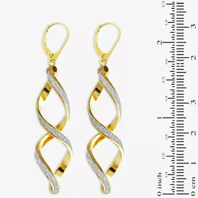 Made in Italy Womens 14K Gold Drop Earrings