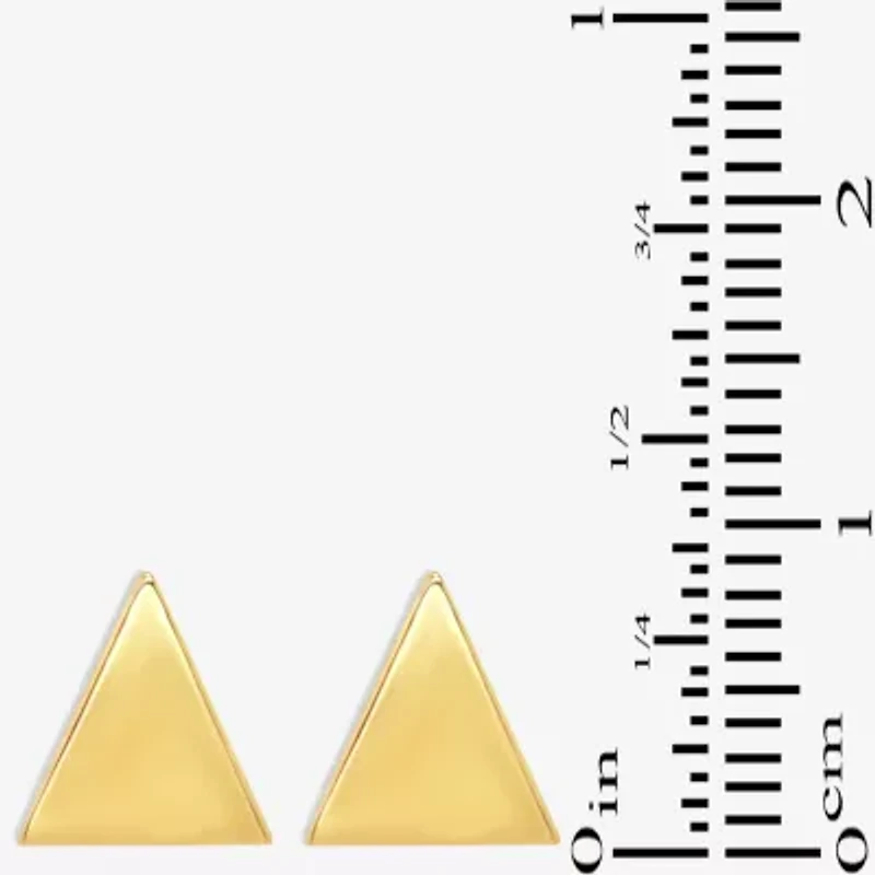 14K Gold 12.7mm Triangle Stud Earrings