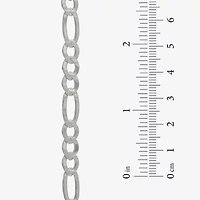 Made in Italy Mens Sterling Silver 8 1/2 Inch Solid Figaro Chain Bracelet
