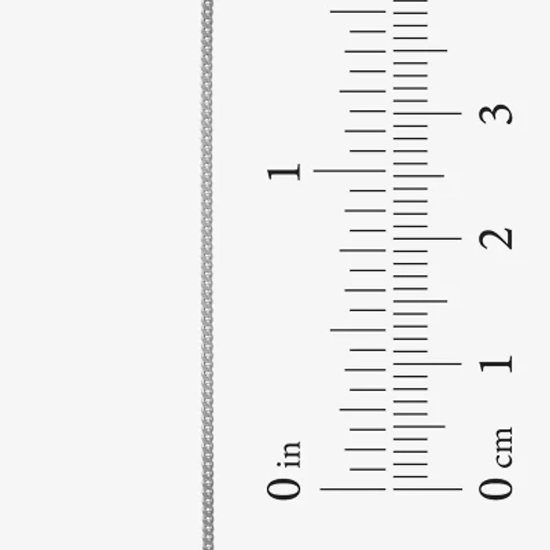 Made in Italy Womens Sterling Silver 18 Inch Curb Chain Necklace