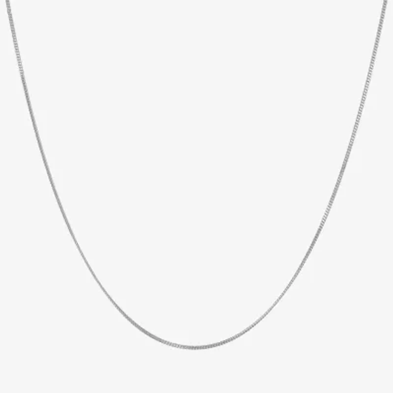 Made in Italy Womens Sterling Silver 18 Inch Curb Chain Necklace