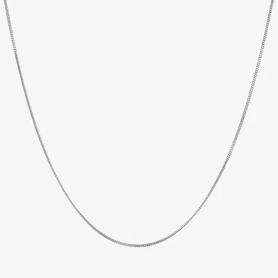 Made in Italy Womens Sterling Silver 18 Inch Curb Chain Necklace