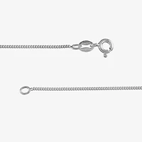 Made in Italy Womens Sterling Silver 18 Inch Curb Chain Necklace