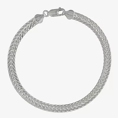 Made in Italy Mens Sterling Silver 9 Inch Solid Link Chain Bracelet