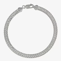 Made in Italy Mens Sterling Silver 9 Inch Solid Link Chain Bracelet