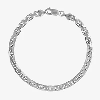 Made in Italy Unisex Adult Sterling Silver 8 1/2 Inch Solid Cable Chain Bracelet