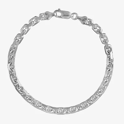 Made in Italy Unisex Adult Sterling Silver 9 Inch Solid Cable Chain Bracelet