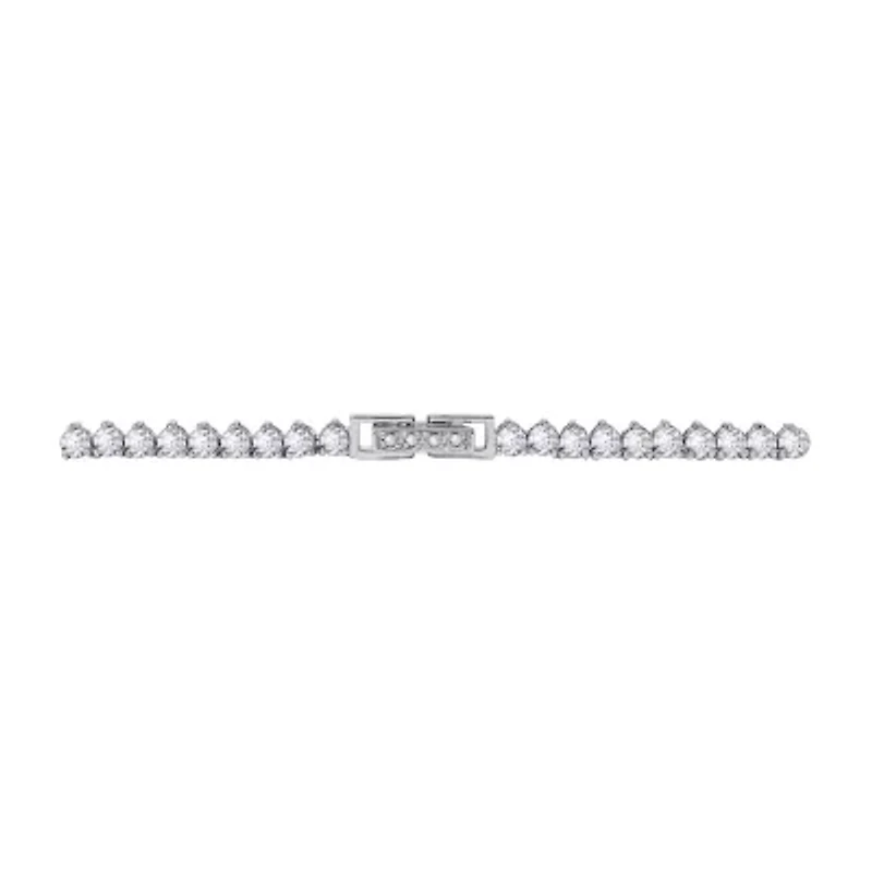 DiamonArt® Sterling Silver 20¾ CT. T.W. Cubic Zirconia Graduated Link Necklace