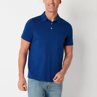 St. John's Bay Super Soft Jersey Mens Classic Fit Short Sleeve Polo Shirt