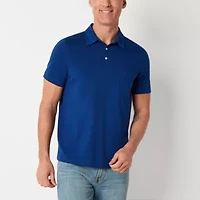St. John's Bay Super Soft Jersey Mens Classic Fit Short Sleeve Polo Shirt