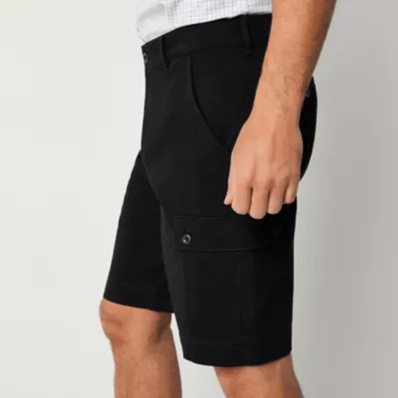 St. John's Bay Mens 10" Mid Rise Stretch Fabric Cargo Short