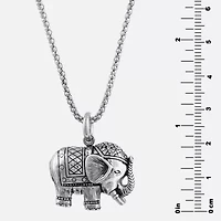 Sterling Silver Elephant Pendant Necklace