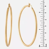 Womens 14K Gold Over Silver Sterling Silver 65mm Hoop Earrings