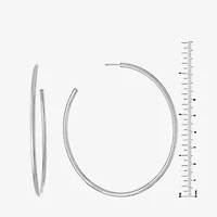 Sterling Silver Round 86 MM Hoop Earrings