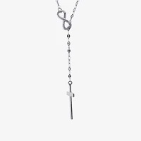 Womens Sterling Silver Cross 22 Inch Pendant Necklace