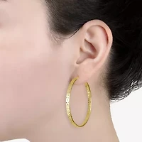 Womens 14K Gold Over Silver 50mm Hoop Earrings