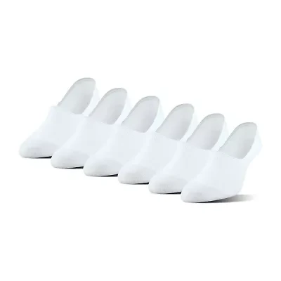 Peds Mid Cut Womens Breathable Multi-Pack 6 Pair Plus Tall Liner Socks
