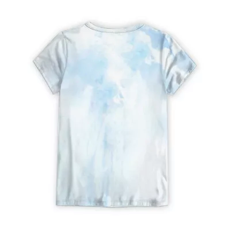 Disney Collection Little & Big Kid Girls Crew Neck Short Sleeve Regular Fit Lilo Stitch Graphic T-Shirt