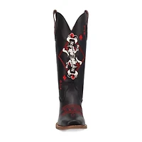 Dingo Womens Jack Of Diamonds Stacked Heel Cowboy Boots
