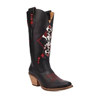 Dingo Womens Jack Of Diamonds Stacked Heel Cowboy Boots