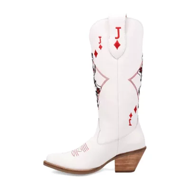 Dingo Womens Jack Of Diamonds Stacked Heel Cowboy Boots