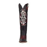Dingo Womens Ace Of Spades Stacked Heel Cowboy Boots