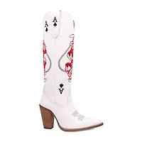 Dingo Womens Ace Of Spades Stacked Heel Cowboy Boots