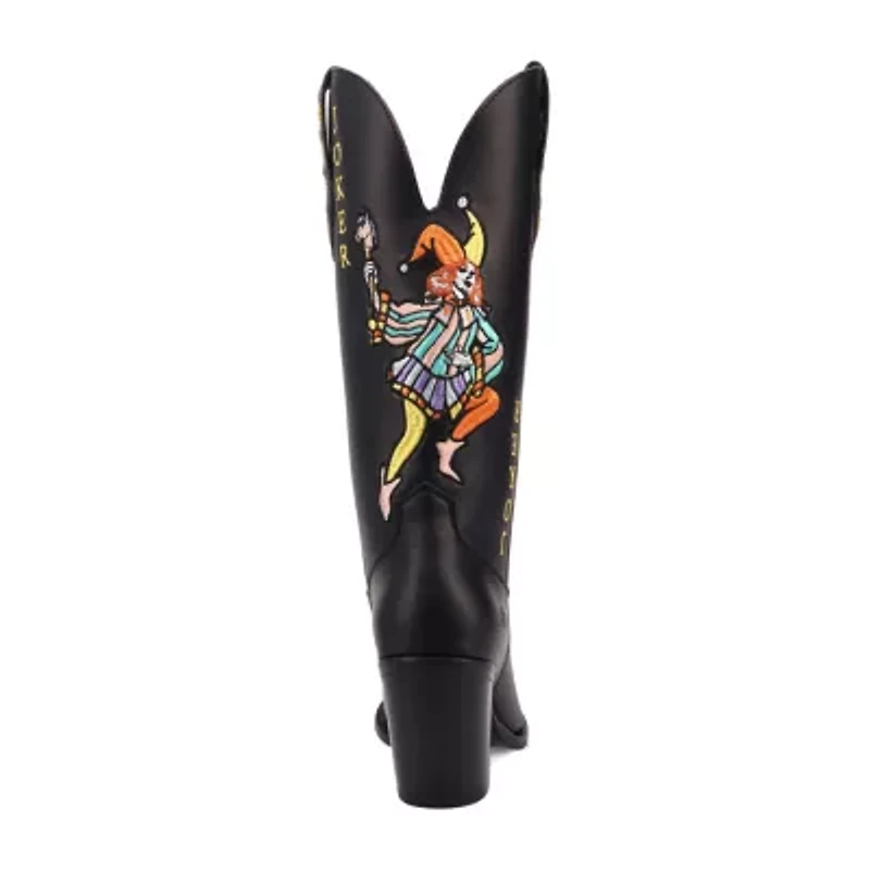 Dingo Womens Joker Block Heel Cowboy Boots