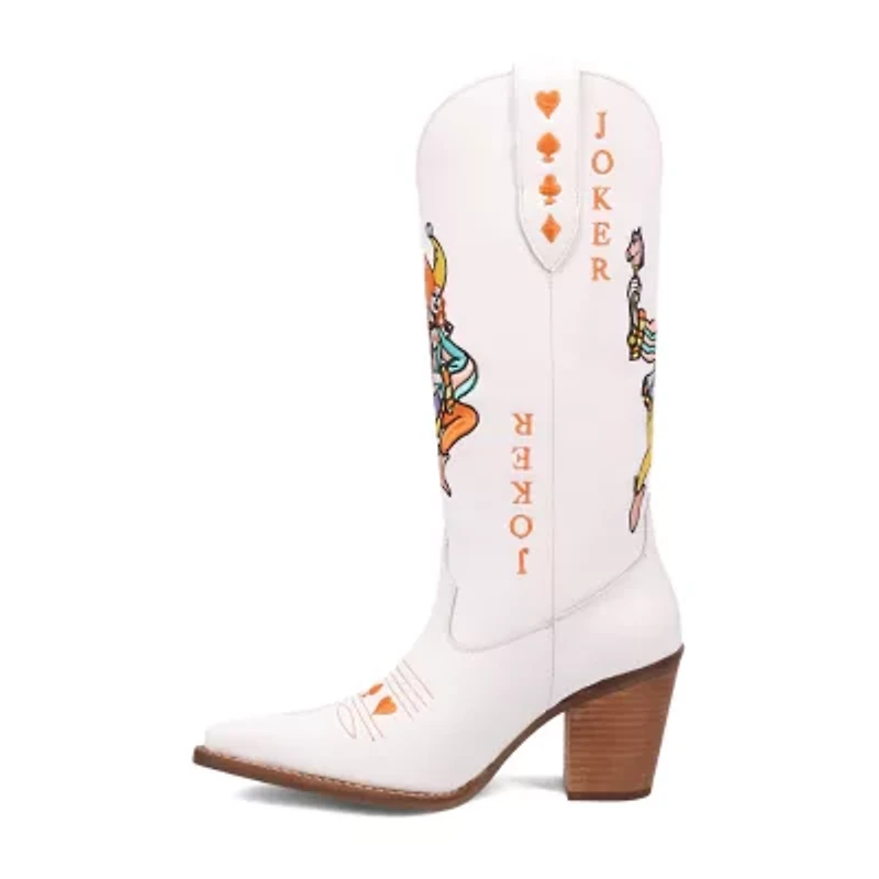 Dingo Womens Joker Block Heel Cowboy Boots