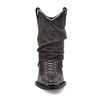 Dingo Womens Denim Dream Block Heel Cowboy Boots