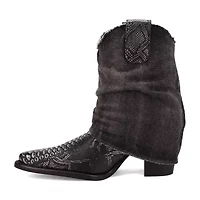 Dingo Womens Denim Dream Block Heel Cowboy Boots