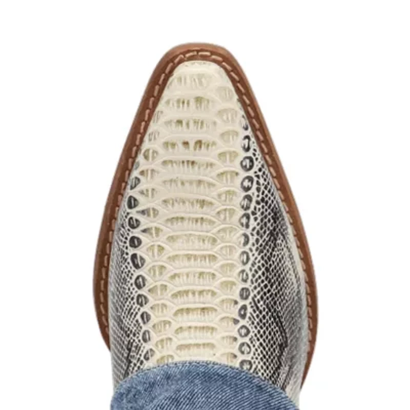 Dingo Womens Denim Dream Block Heel Cowboy Boots