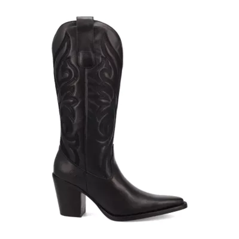 Dingo Womens Hensley Block Heel Cowboy Boots